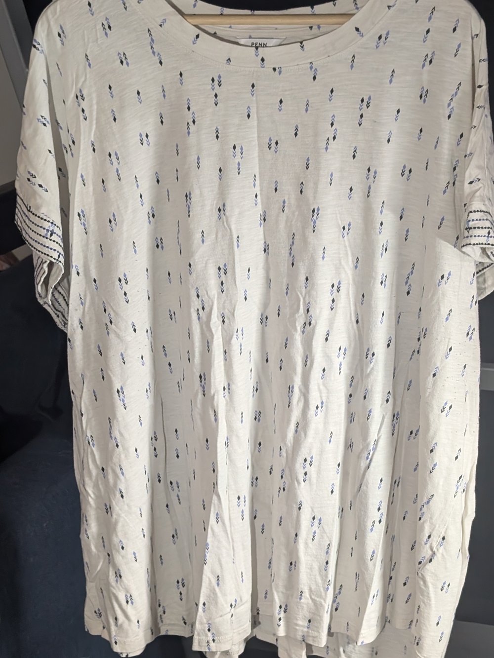 Cream Short-Sleeve Printed Shirt